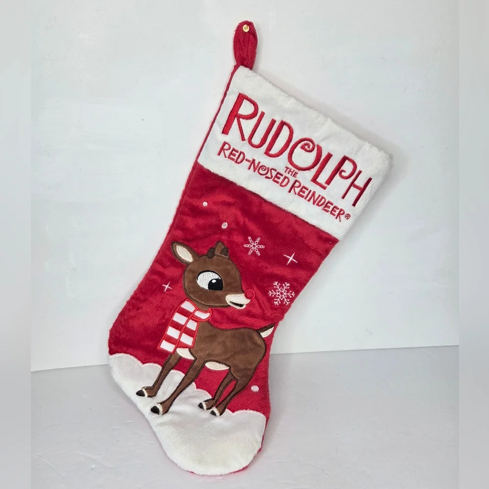Dan Dee Rudolph The Red Nosed‎ Reindeer Christmas Stocking Embroidery